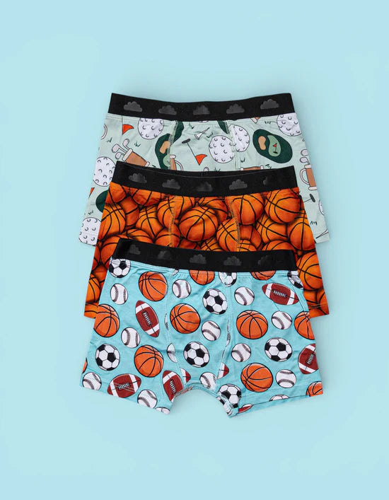 Boy’s Dream Bamboo Boxer Brief Set- GAME ON