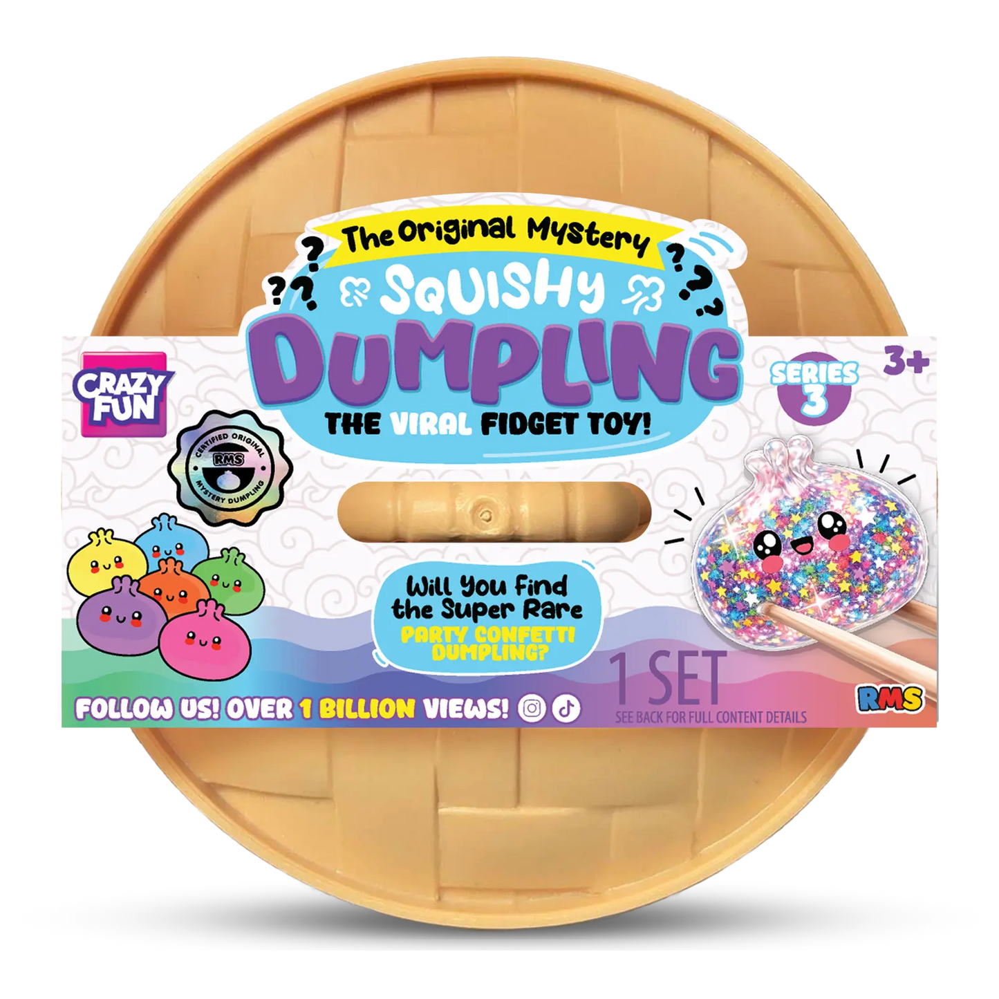 Crazy Fun RMS PARTY CONFETTI The Original Mystery Squishy Dumpling