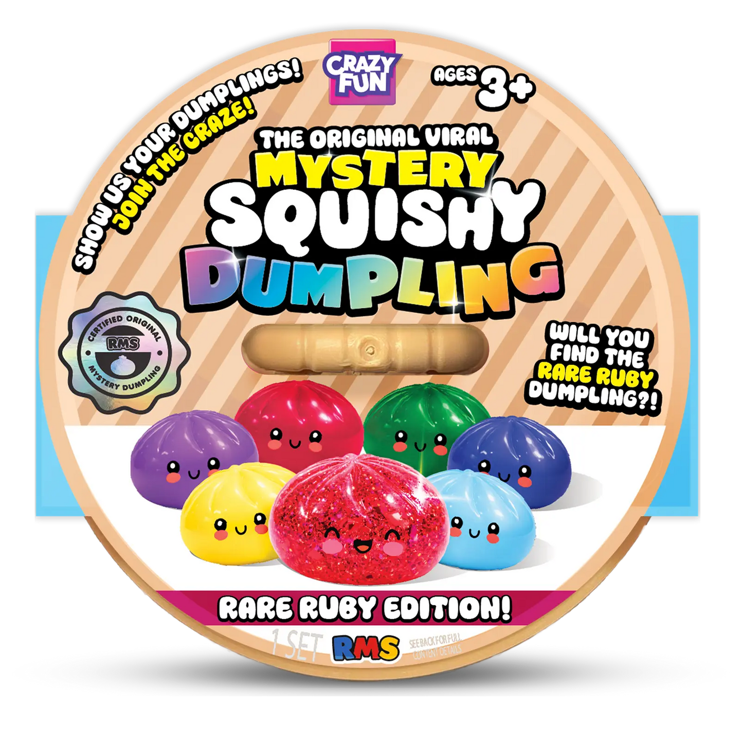 Crazy Fun RMS The Original Mystery Squishy Dumpling -RARE RUBY EDITION
