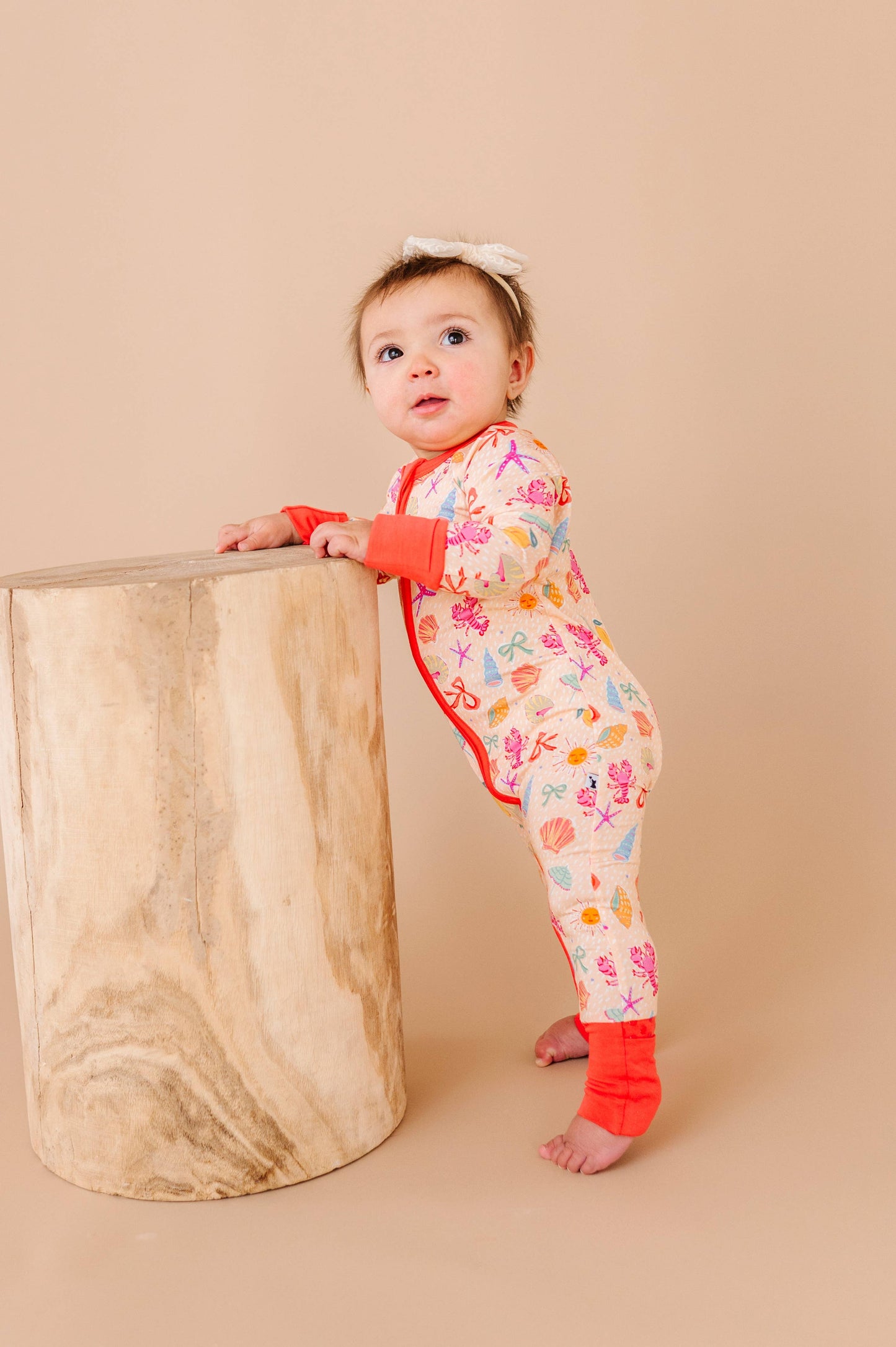 Shell We Go to Bed Pink Convertible Footies