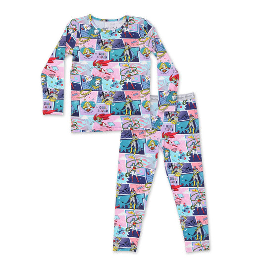 Justice League Heroines Bamboo Kids Pajamas: 5T