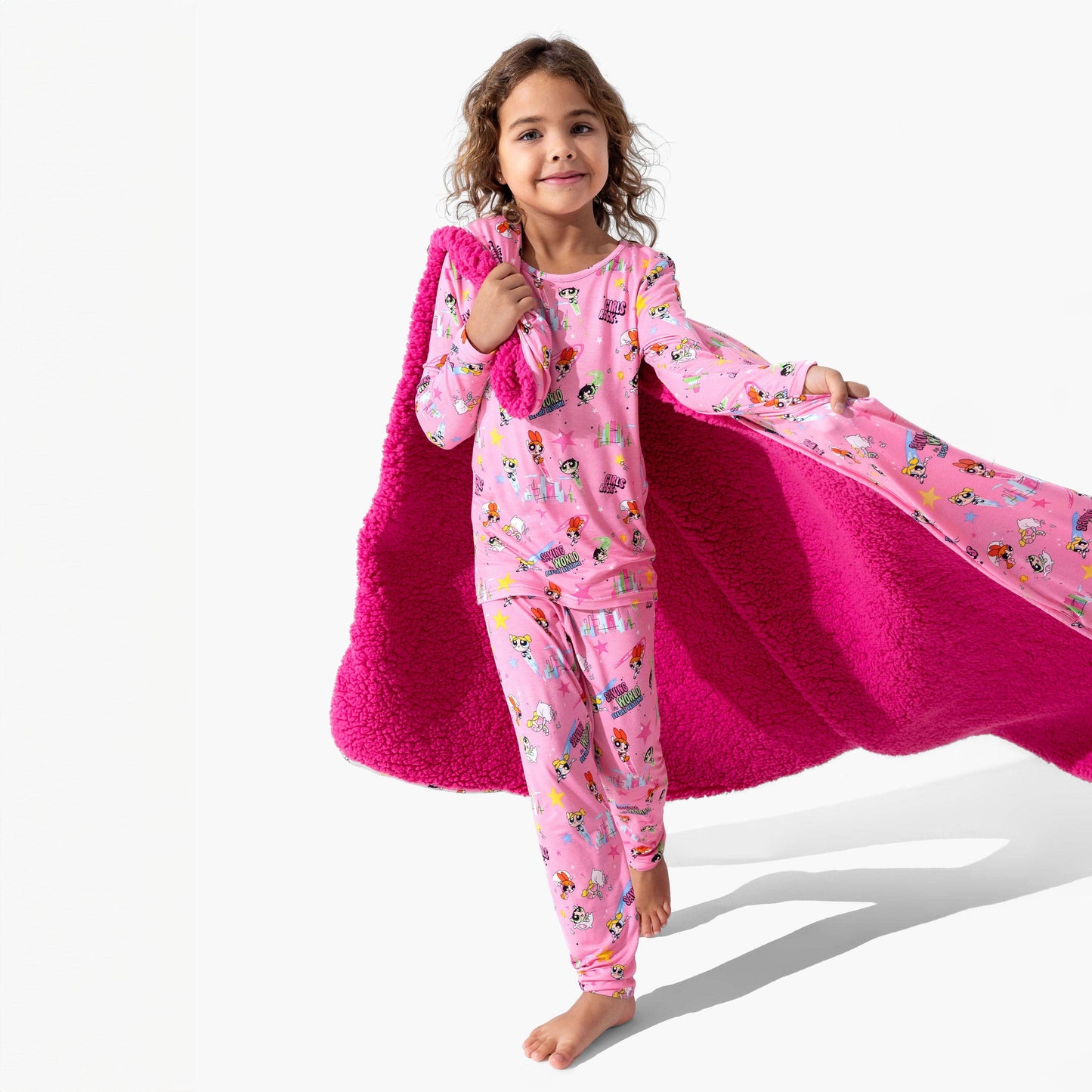 Powerpuff Girls Saving Bedtime Bamboo Sherpa Blanket: 45 x 60 in