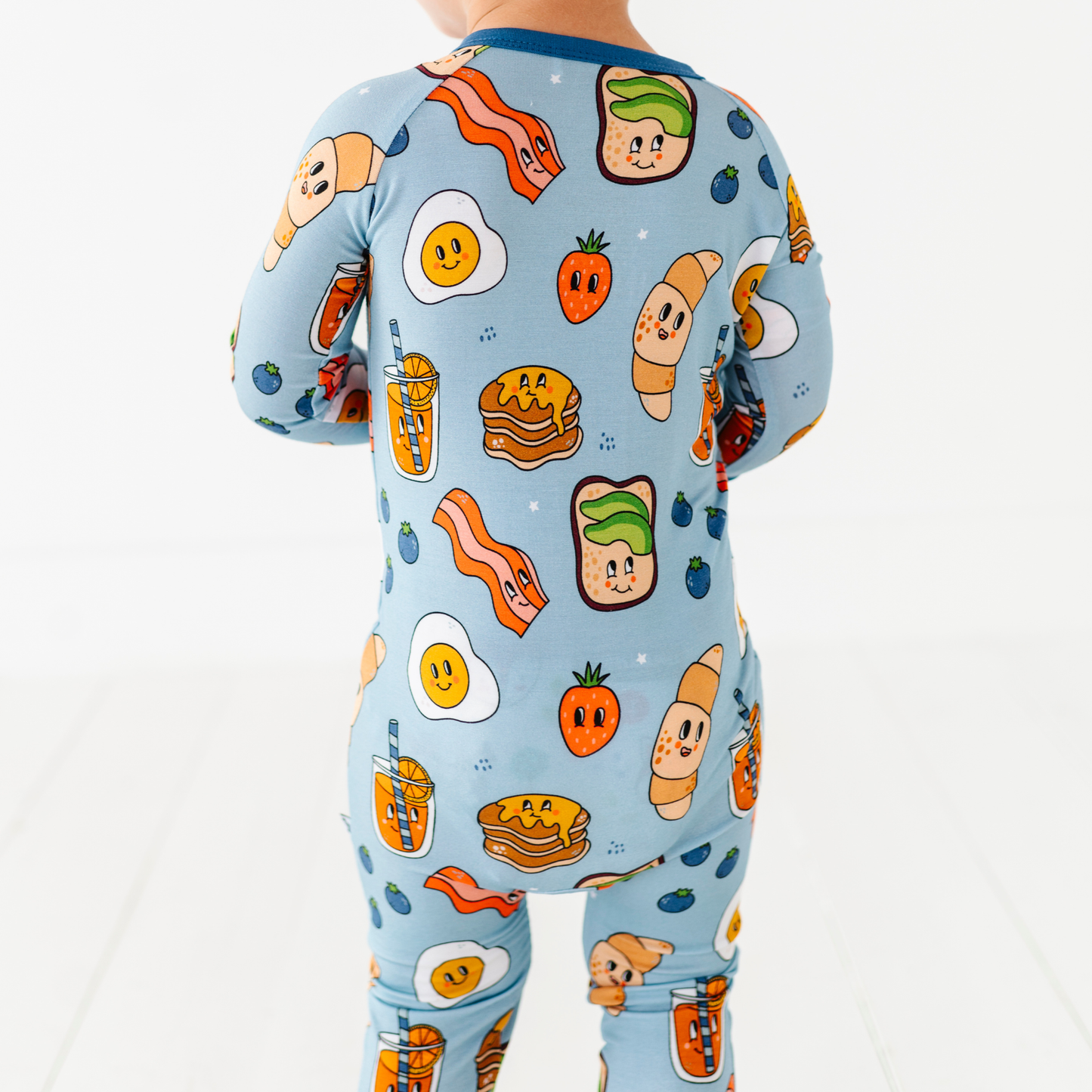 Blue Breakfast Convertible Footie: 12-18 Months