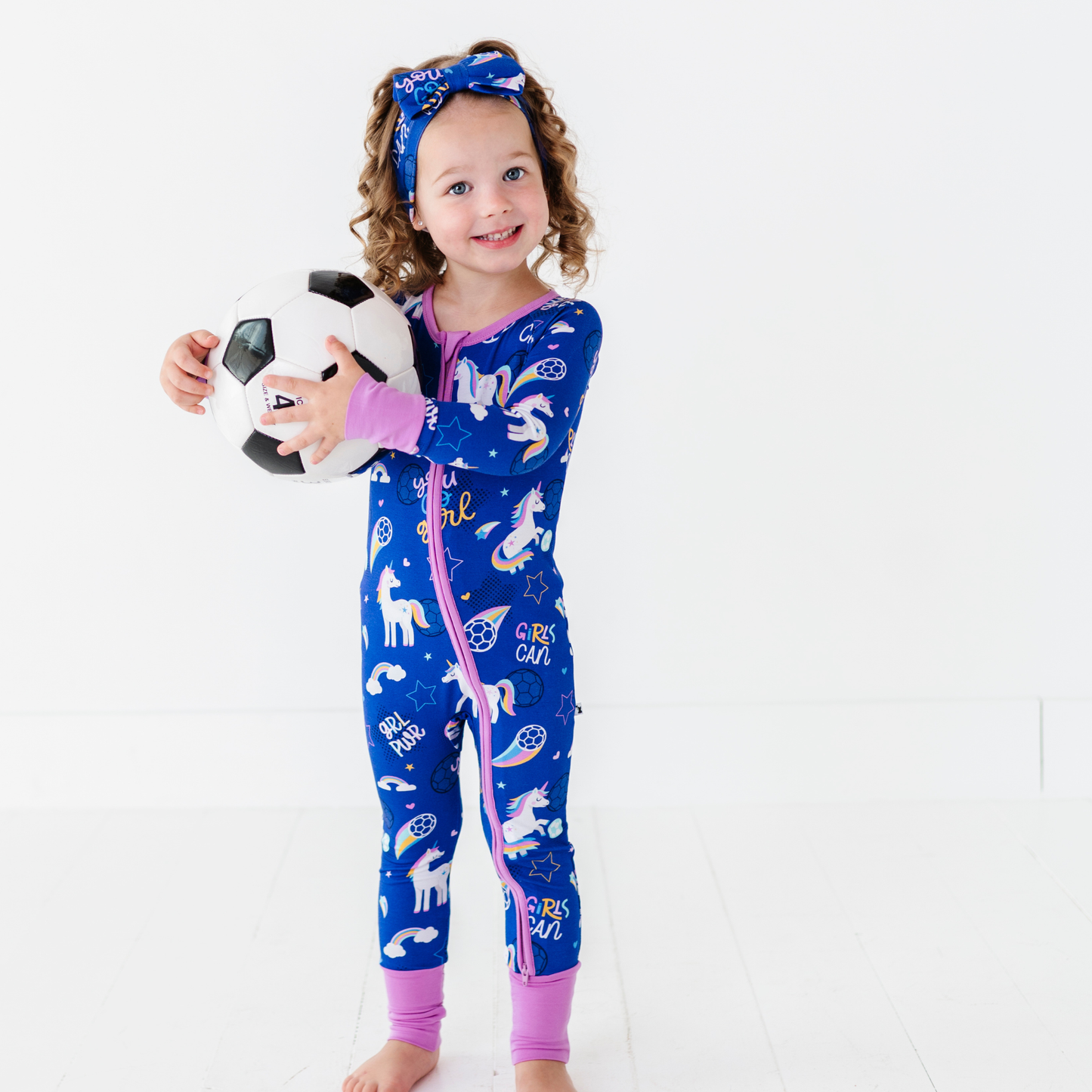 Unicorn Goals Convertible Footies: 18-24 Months