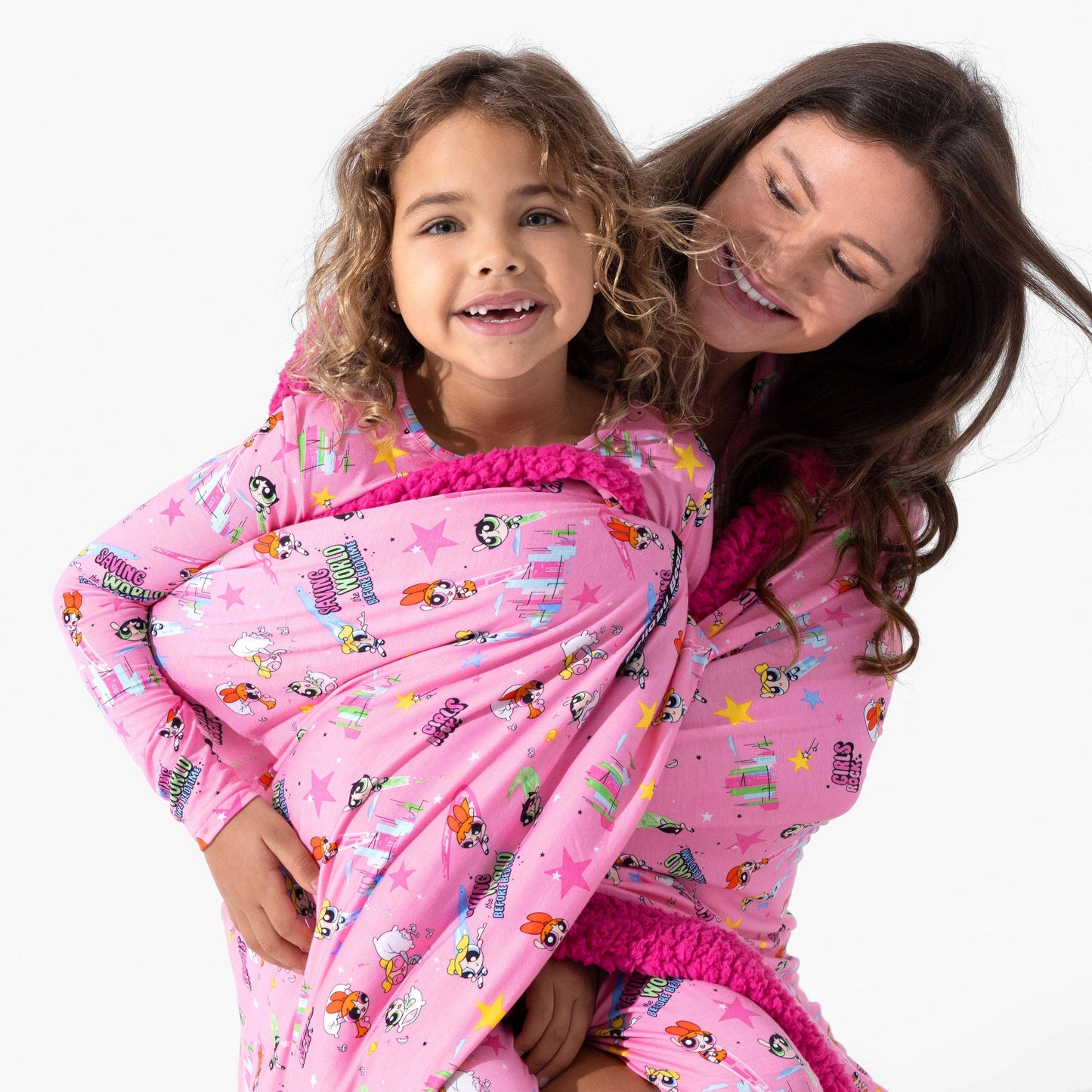 Powerpuff Girls Saving Bedtime Bamboo Sherpa Blanket: 45 x 60 in