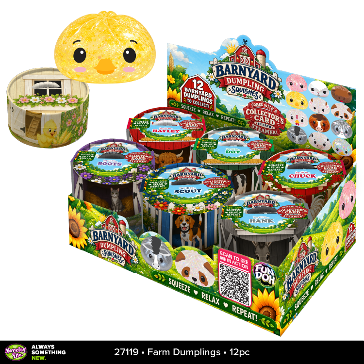 Fun Doh Farm Barnyard Squishy Dumpling Toy - 12/Display: Wholesale Price