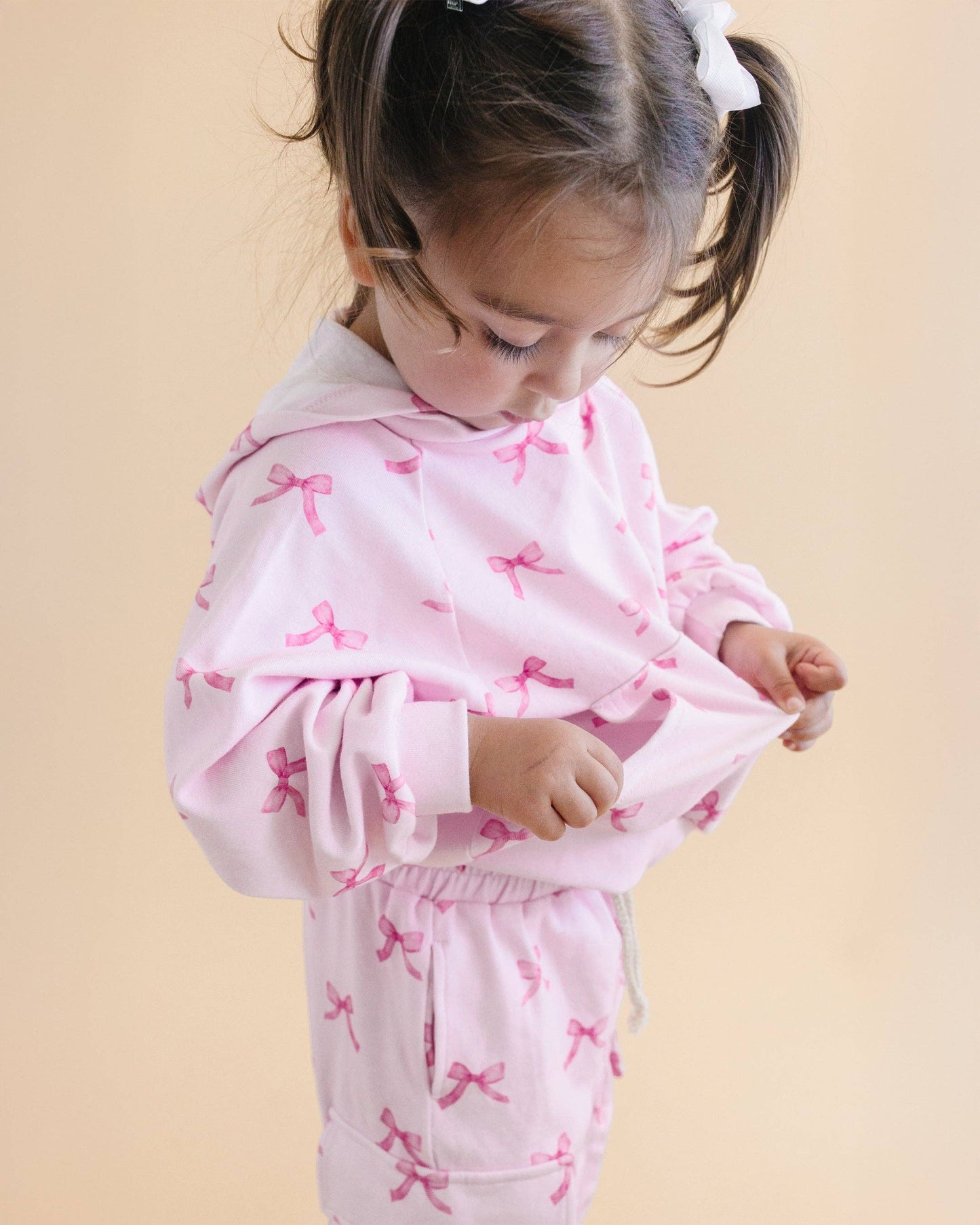 Cargo Baby & Kids Jogger Set | Pink Bows: 5T