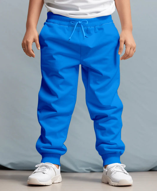 Kids Solid Blue Jogger- FLUFFY FRIENDS OHANA