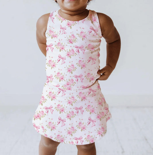 Girls Active Skort Set- RIBBONS & ROSES