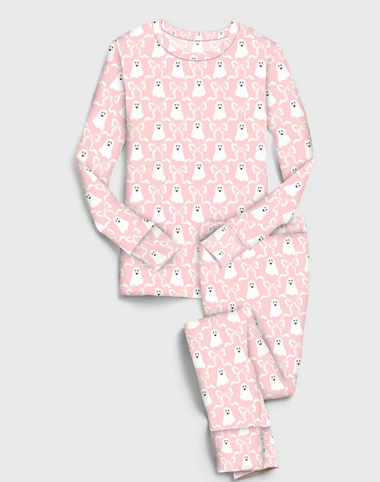 Bamboo (Willow) Long Sleeve Lounge Set- CREEPY CUTE BOOS & BOWS