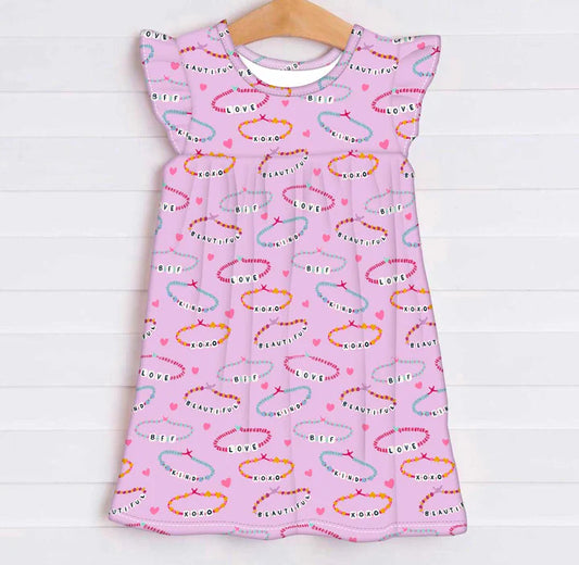 Girls Bamboo Slumber Dress OR Gown- SUMMER LOVE FRIENDS FOREVER