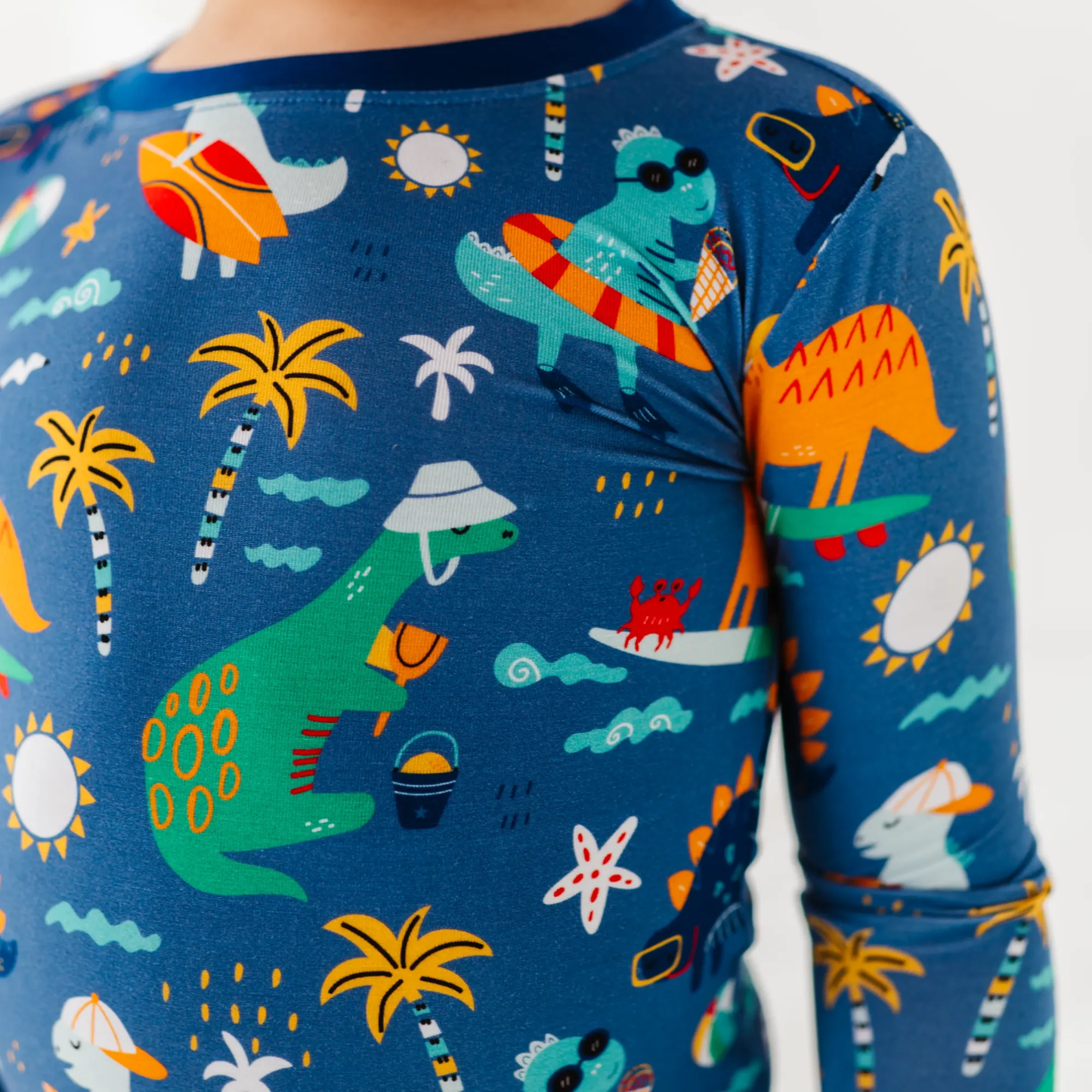 Blue Dino Kid Pajamas: 4T