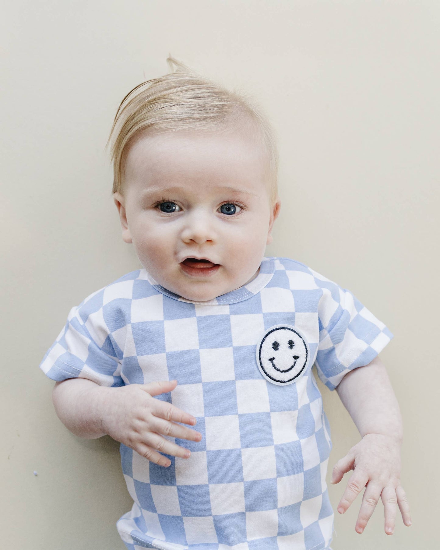 Checkered Shorts Set | Blue: 3T