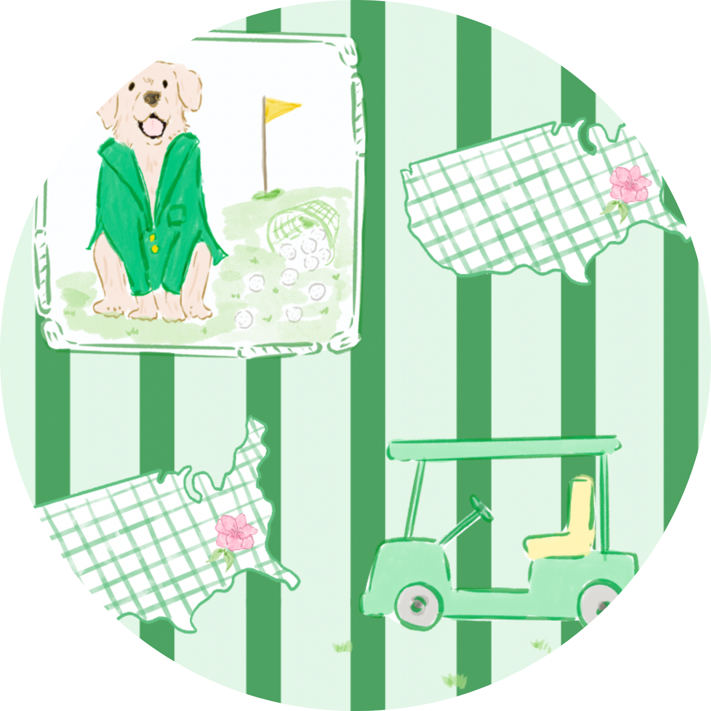 Convertible Footies- IT'S A MASTERS-PIECE GREEN