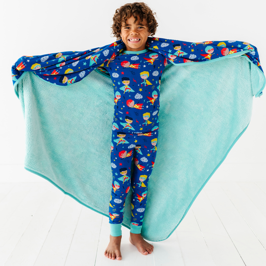 Cozy & Courageous Superhero Plush Blanket: One Size