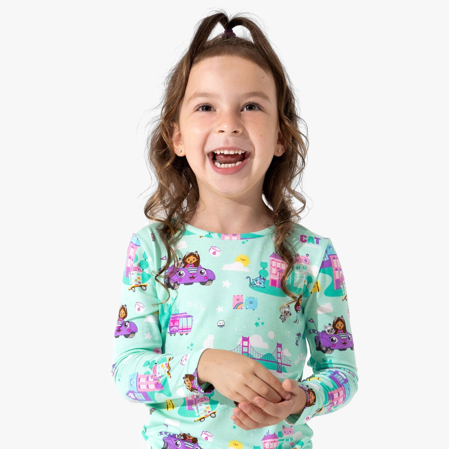 Gabby's Dollhouse: Cat Francisco Bamboo Kids Pajamas: 9/10Y