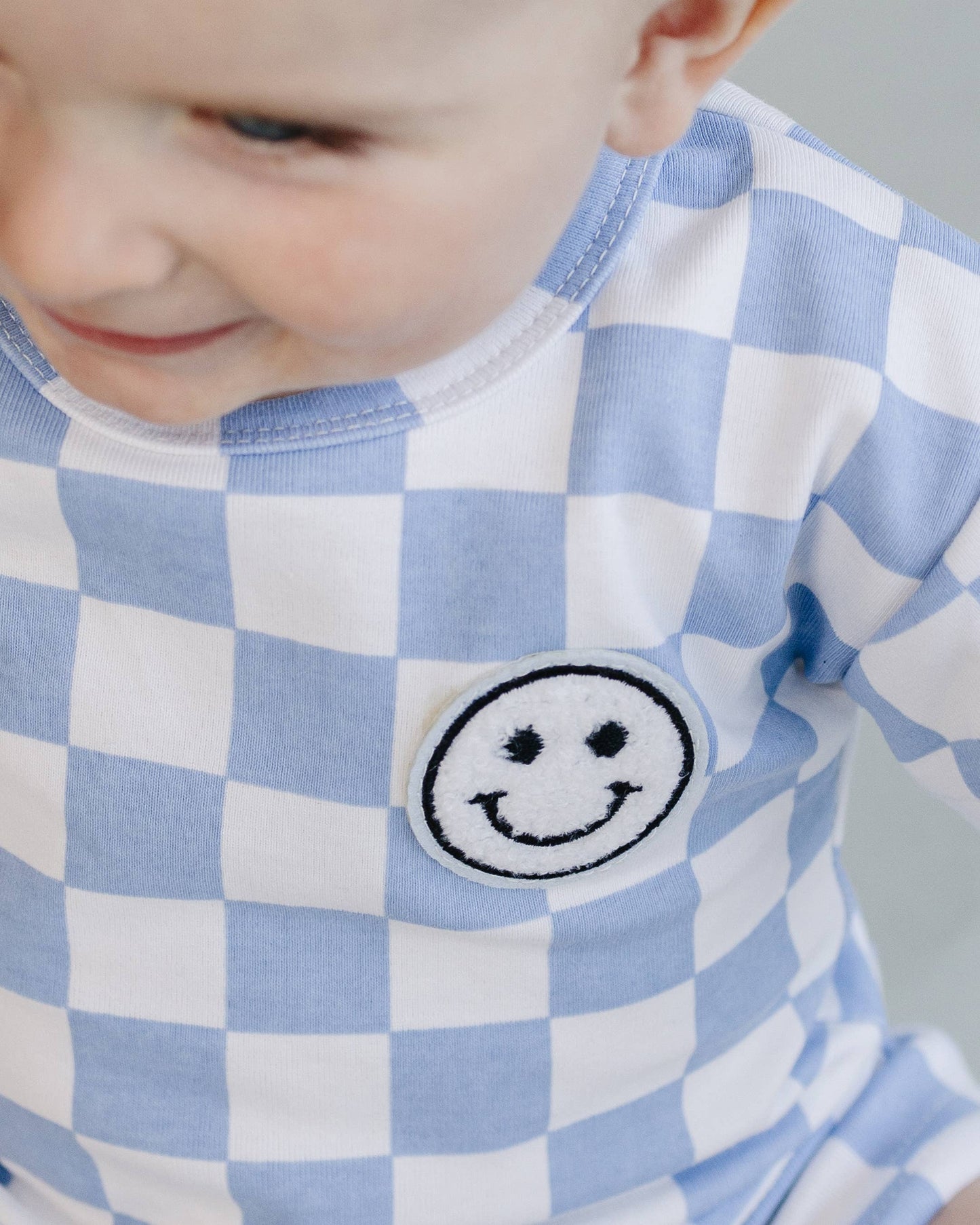 Checkered Shorts Set | Blue: 2T