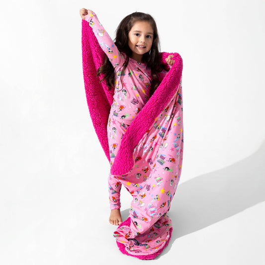 Powerpuff Girls Saving Bedtime Bamboo Sherpa Blanket: 45 x 60 in