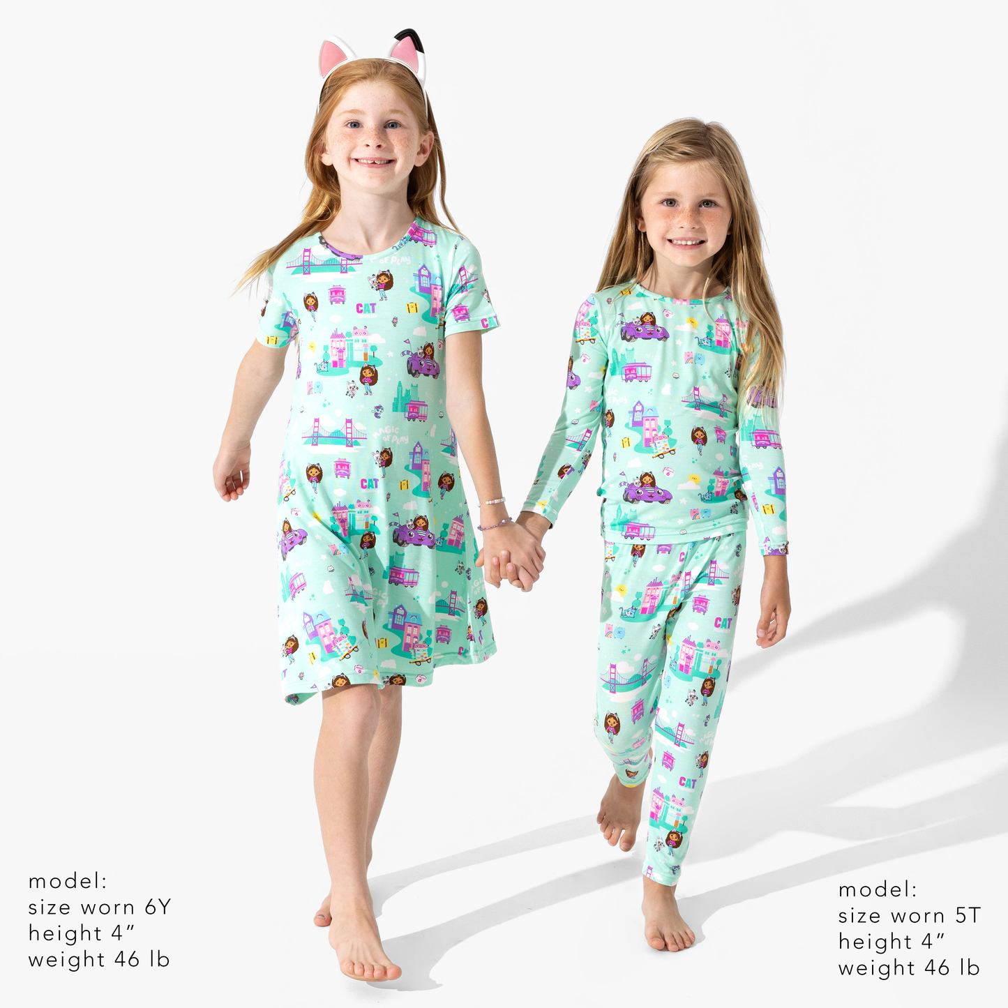 Gabby's Dollhouse: Cat Francisco Bamboo Kids Pajamas: 9/10Y