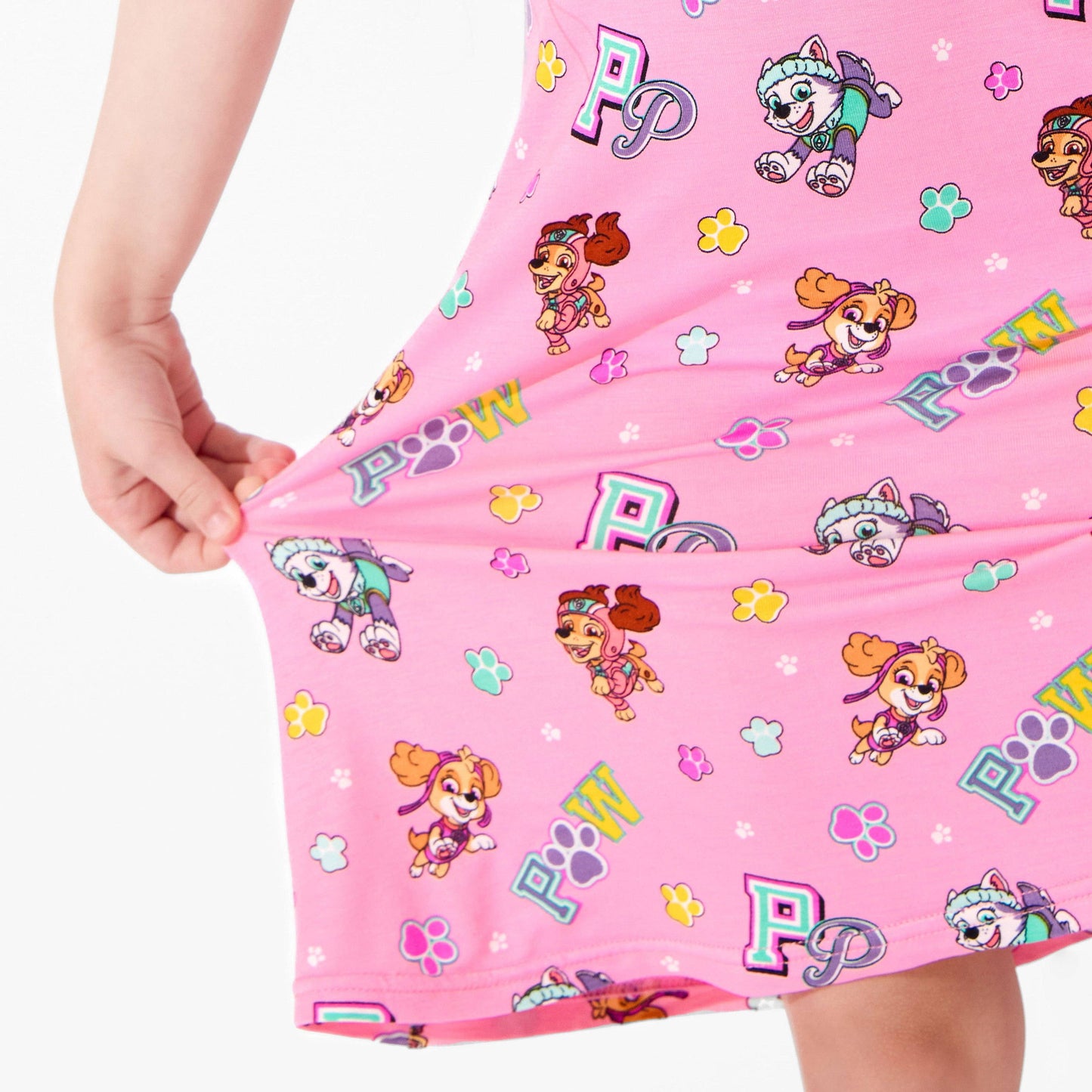 PAW Patrol: Varsity Pink Bamboo Girls' Short Sleeve Dress
