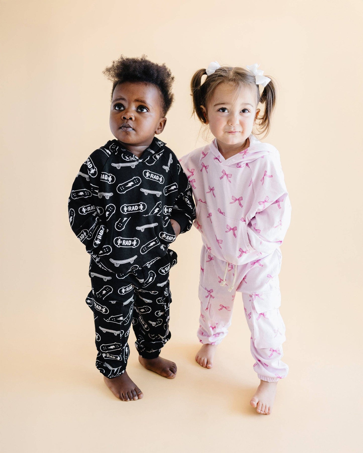 Cargo Baby & Kids Jogger Set | Pink Bows: 2T