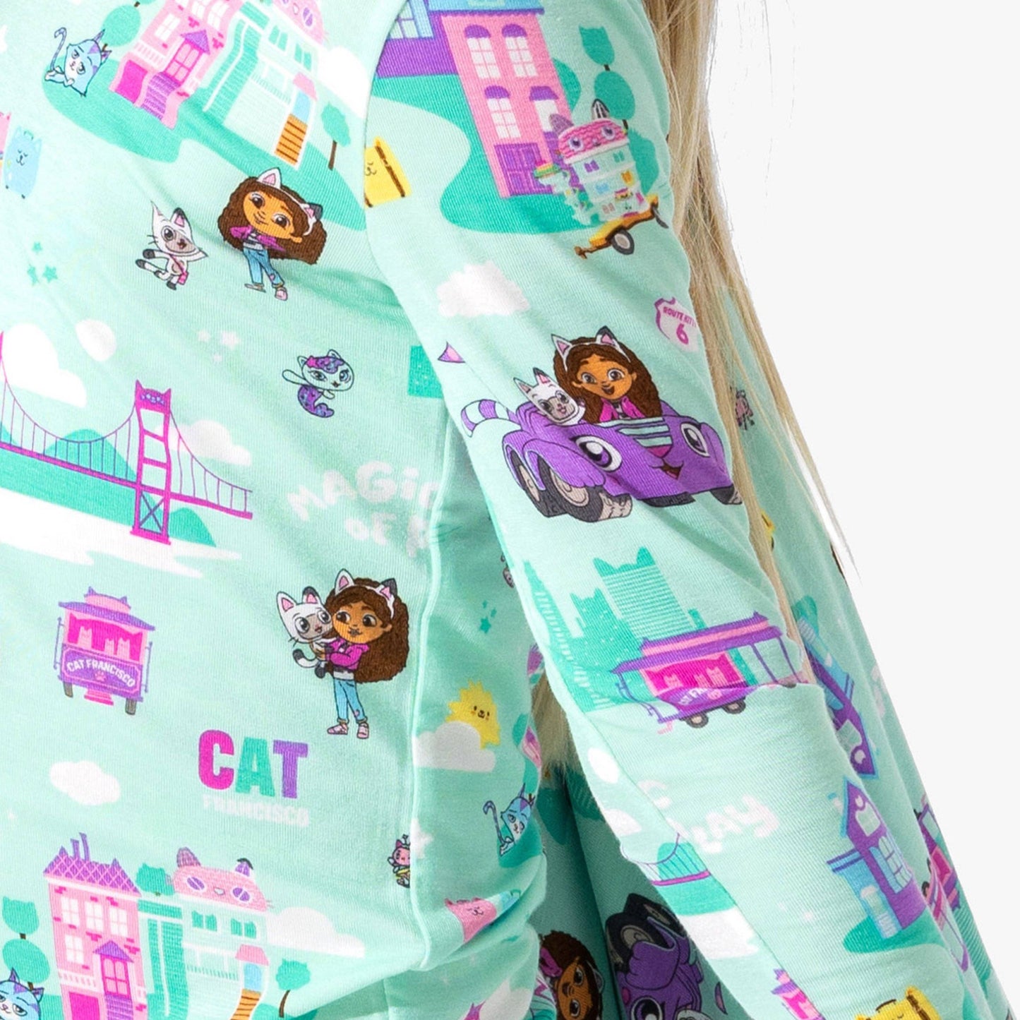 Gabby's Dollhouse: Cat Francisco Bamboo Kids Pajamas: 9/10Y