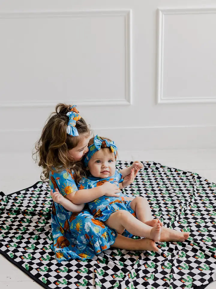 Dream Ruffle Dress- ERIC CARLE BEAR-Y BLUE SKIES