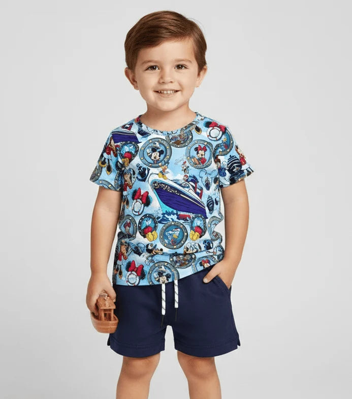 Bamboo Short Sleeve & Short Set (KNOX)-ROYAL QUEST MAGICAL VOYAGE
