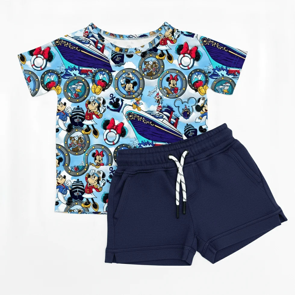 Bamboo Short Sleeve & Short Set (KNOX)-ROYAL QUEST MAGICAL VOYAGE