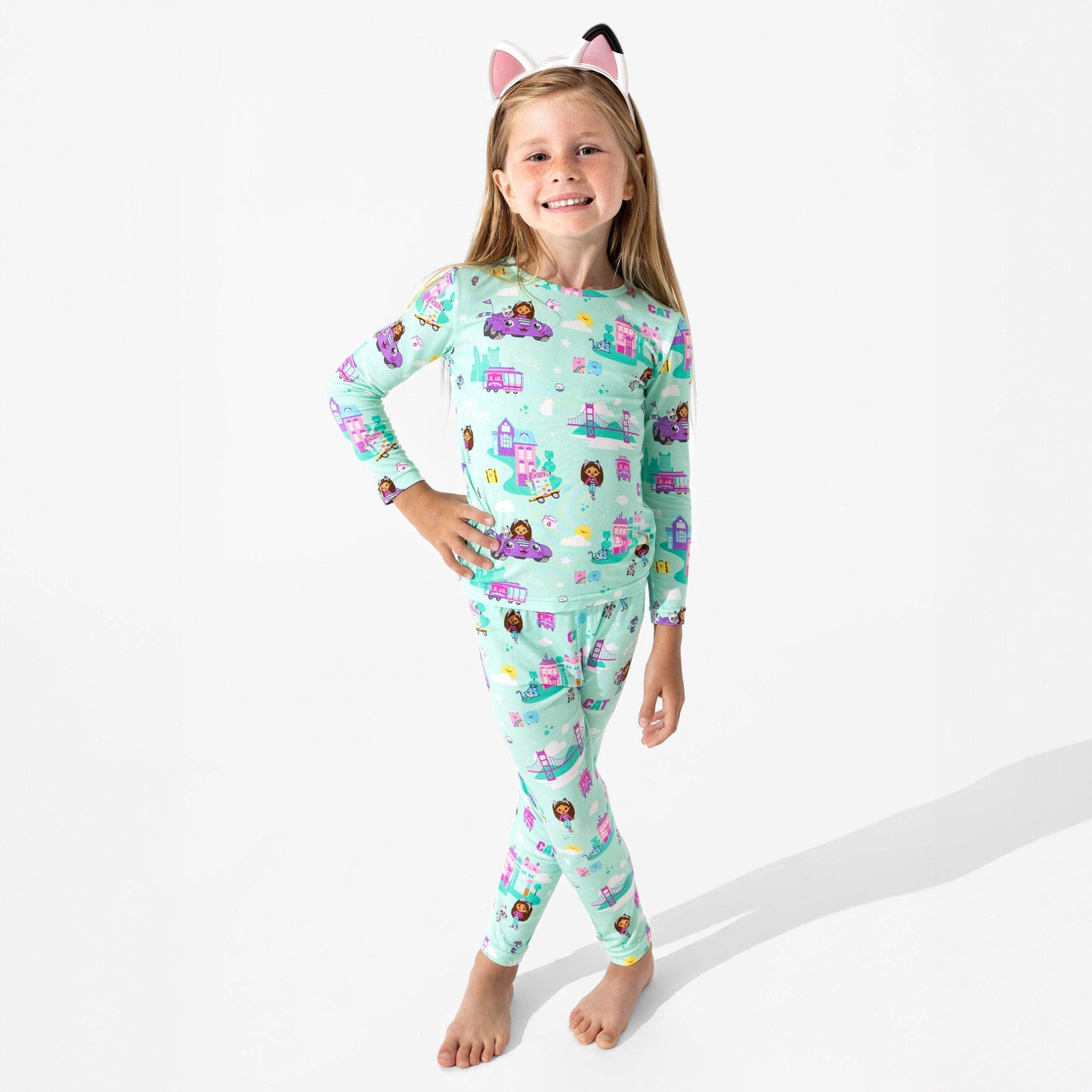 Gabby's Dollhouse: Cat Francisco Bamboo Kids Pajamas: 9/10Y