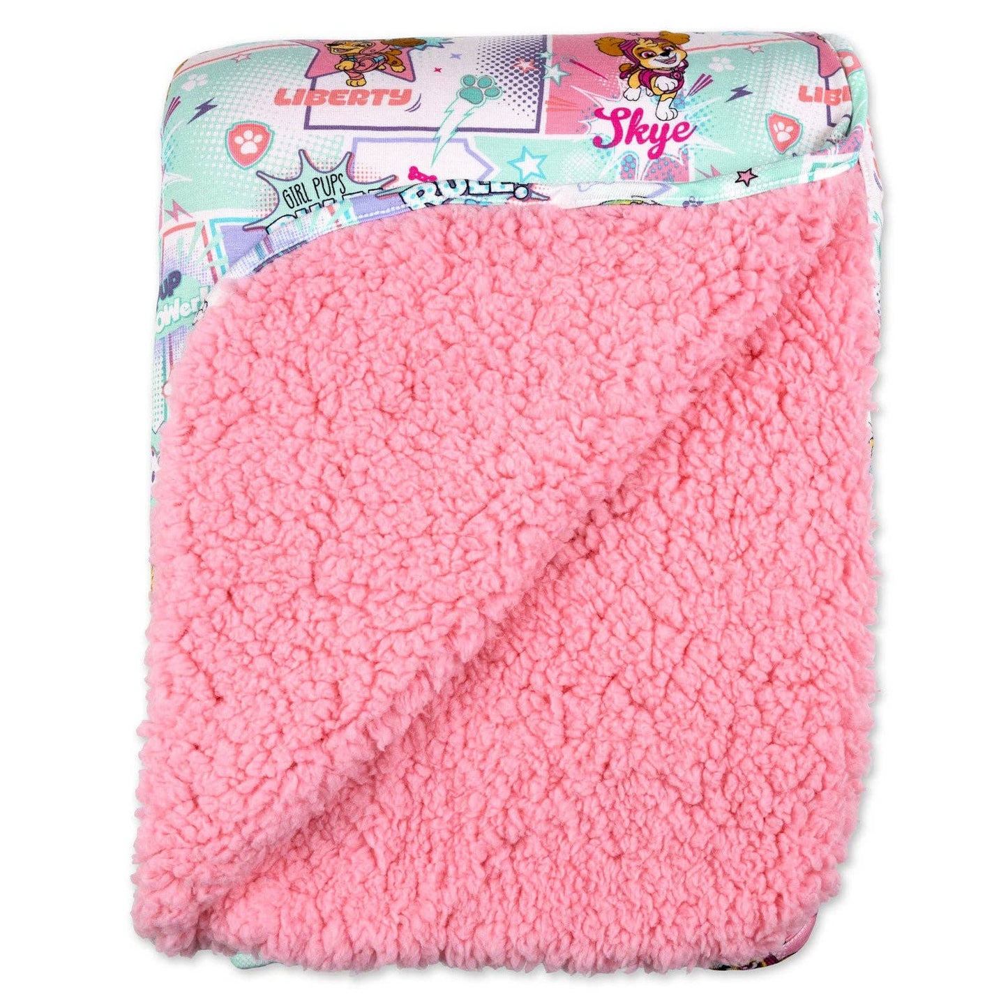 PAW Patrol: Comic Girl Pups Bamboo Sherpa Blanket: 45 x 60 in