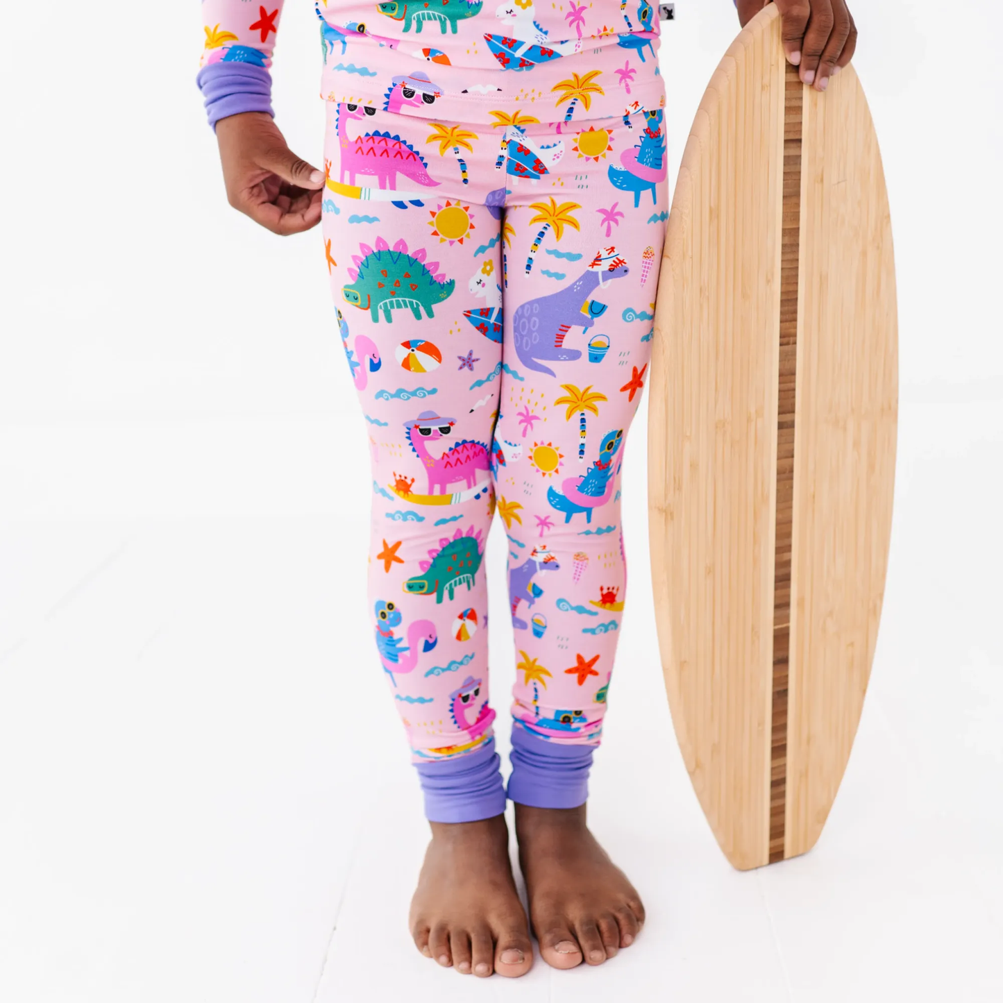 Pink Dino Kid Pajamas: 4T