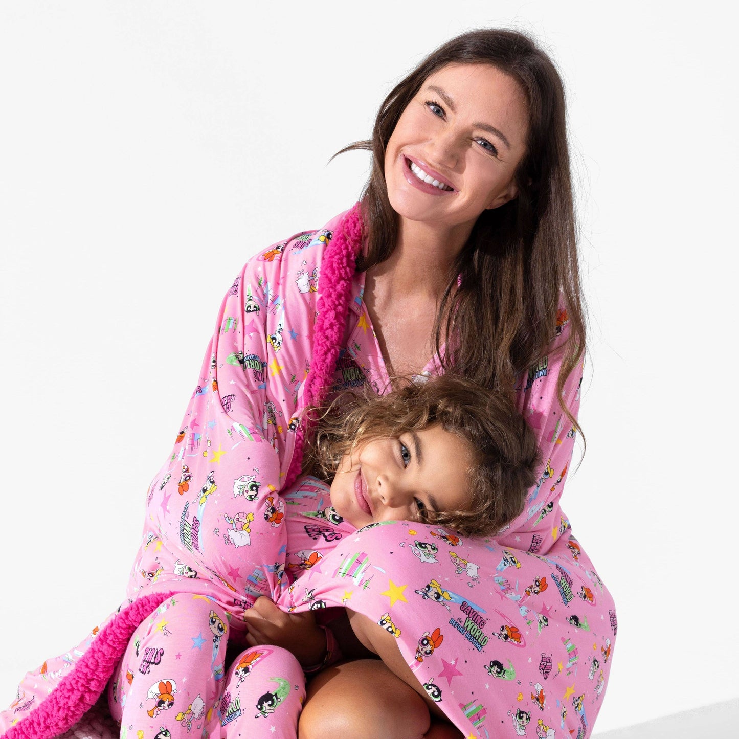 Powerpuff Girls Saving Bedtime Bamboo Sherpa Blanket: 45 x 60 in