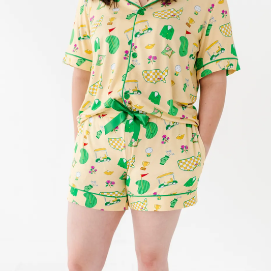 2025 Masters- Dreaming of a Green Jacket Mama Short Lounge Set