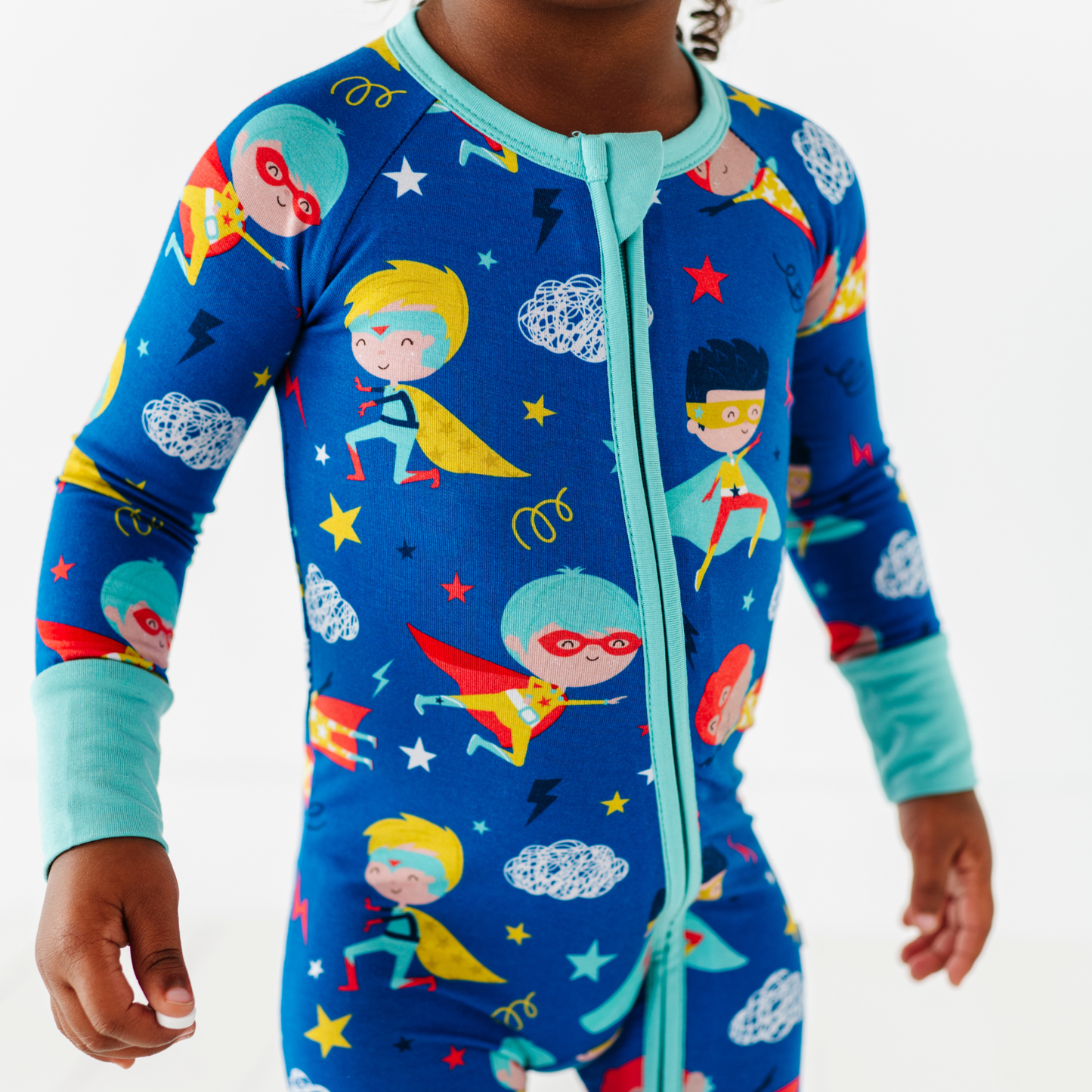 Cozy & Courageous Superhero Convertible Footie: 6-12 Months