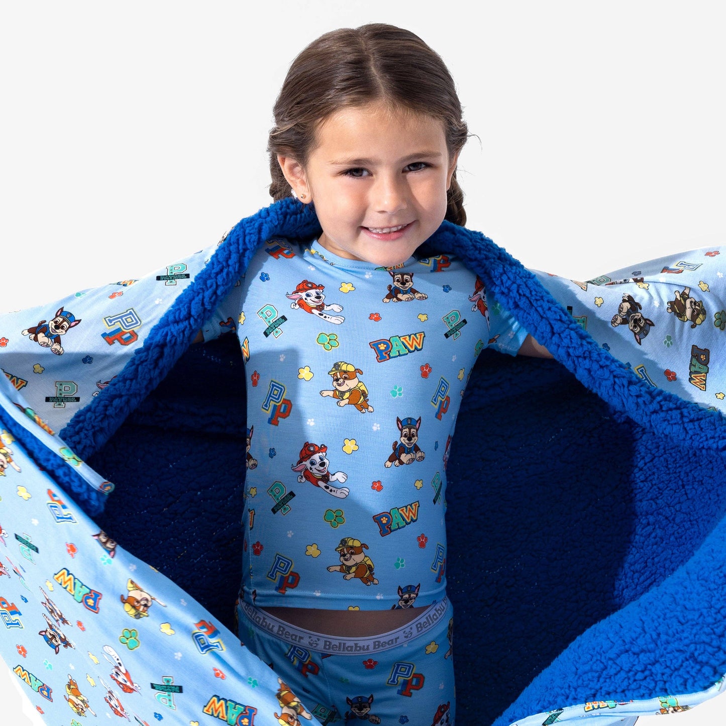PAW Patrol: Varsity Blue Bamboo Sherpa Blanket: 45 x 60 in