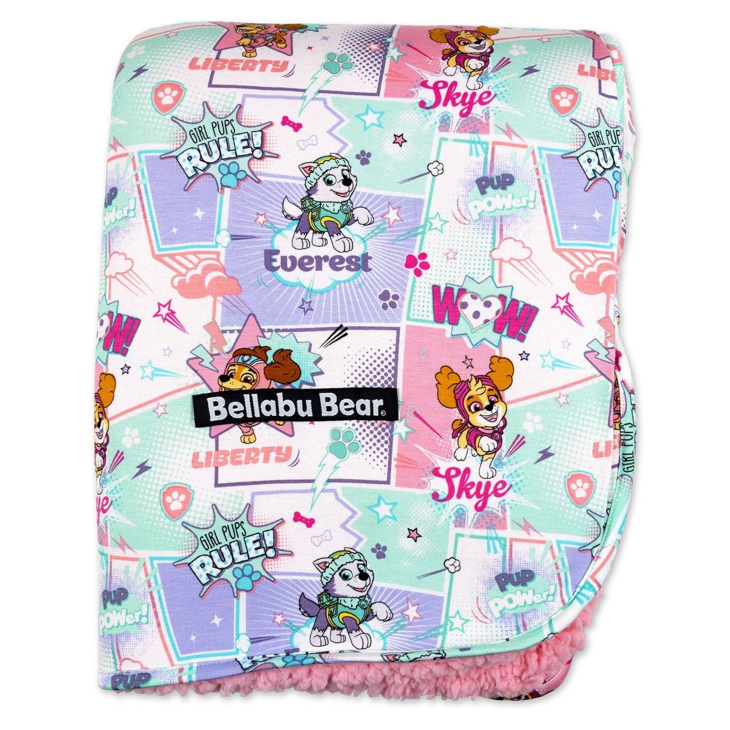 PAW Patrol: Comic Girl Pups Bamboo Sherpa Blanket: 45 x 60 in