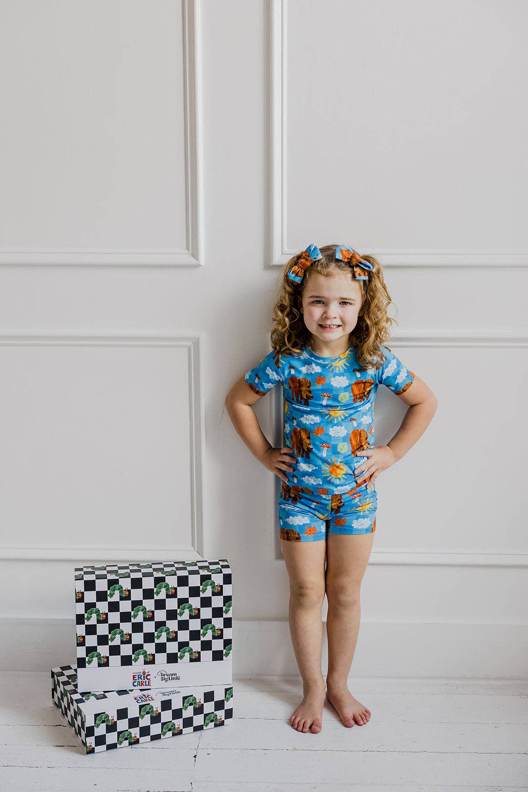 BEAR-Y BLUE SKIES DREAM BOW HAIR CLIPS: OS
