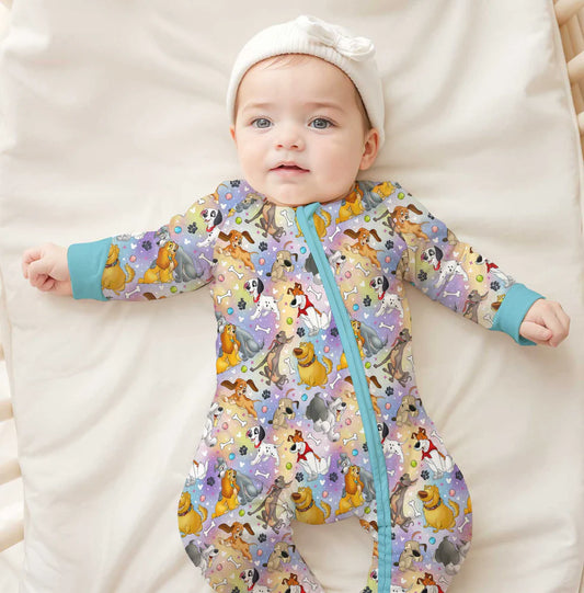 Bamboo (Connor) Zippy Romper- DAZZLING DUOS DOG TALES