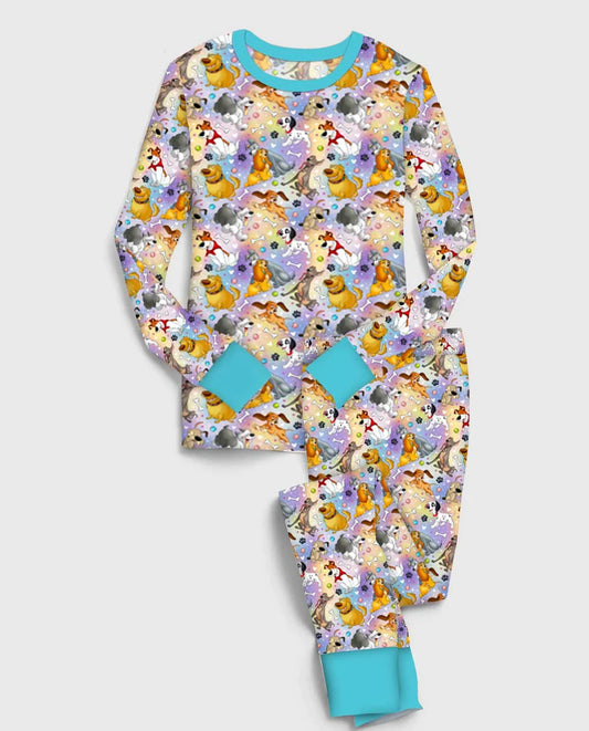Bamboo (Willow) Long Sleeve Lounge Set- DAZZLING DUOS DOG TALES