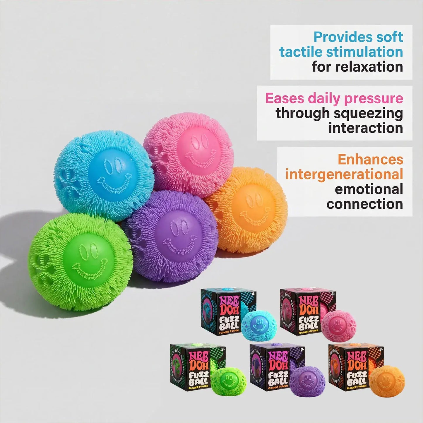  Fuzz Ball Blind Box Cute Smiley Face Flower Shape 