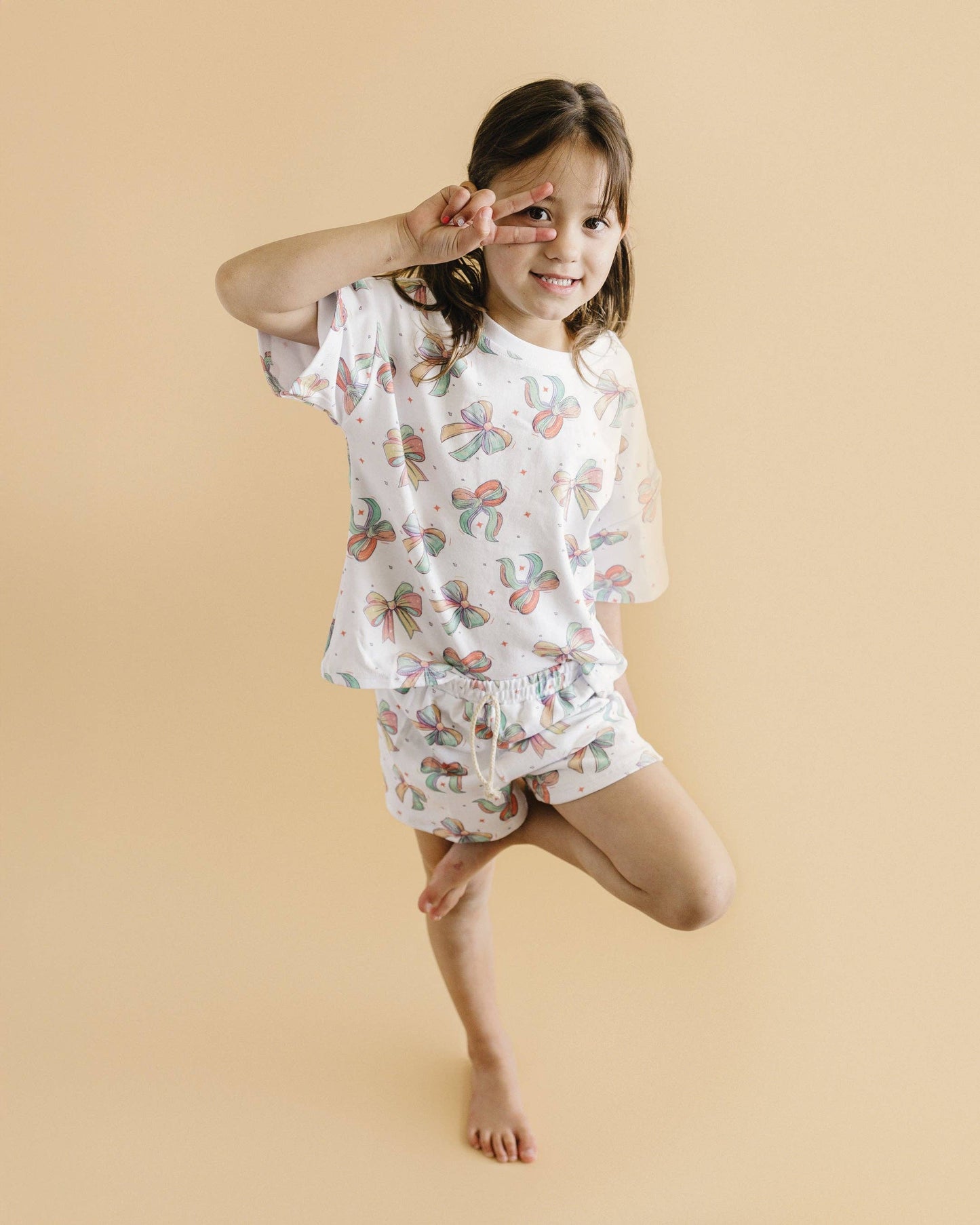 Baby & Kids Shorts Set | Happy Bows: 4T