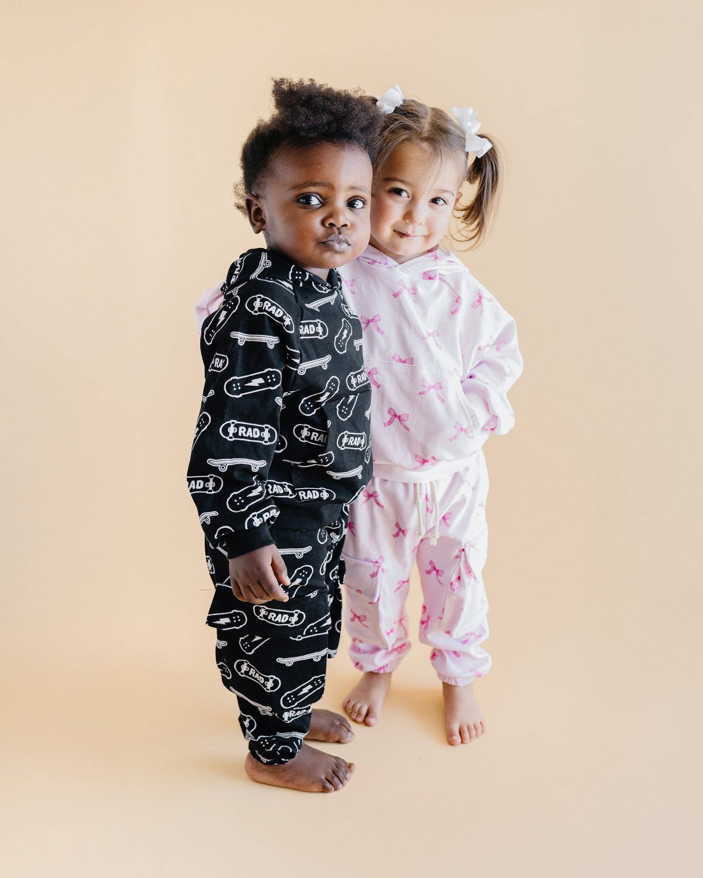 Cargo Baby & Kids Jogger Set | Pink Bows: 5T