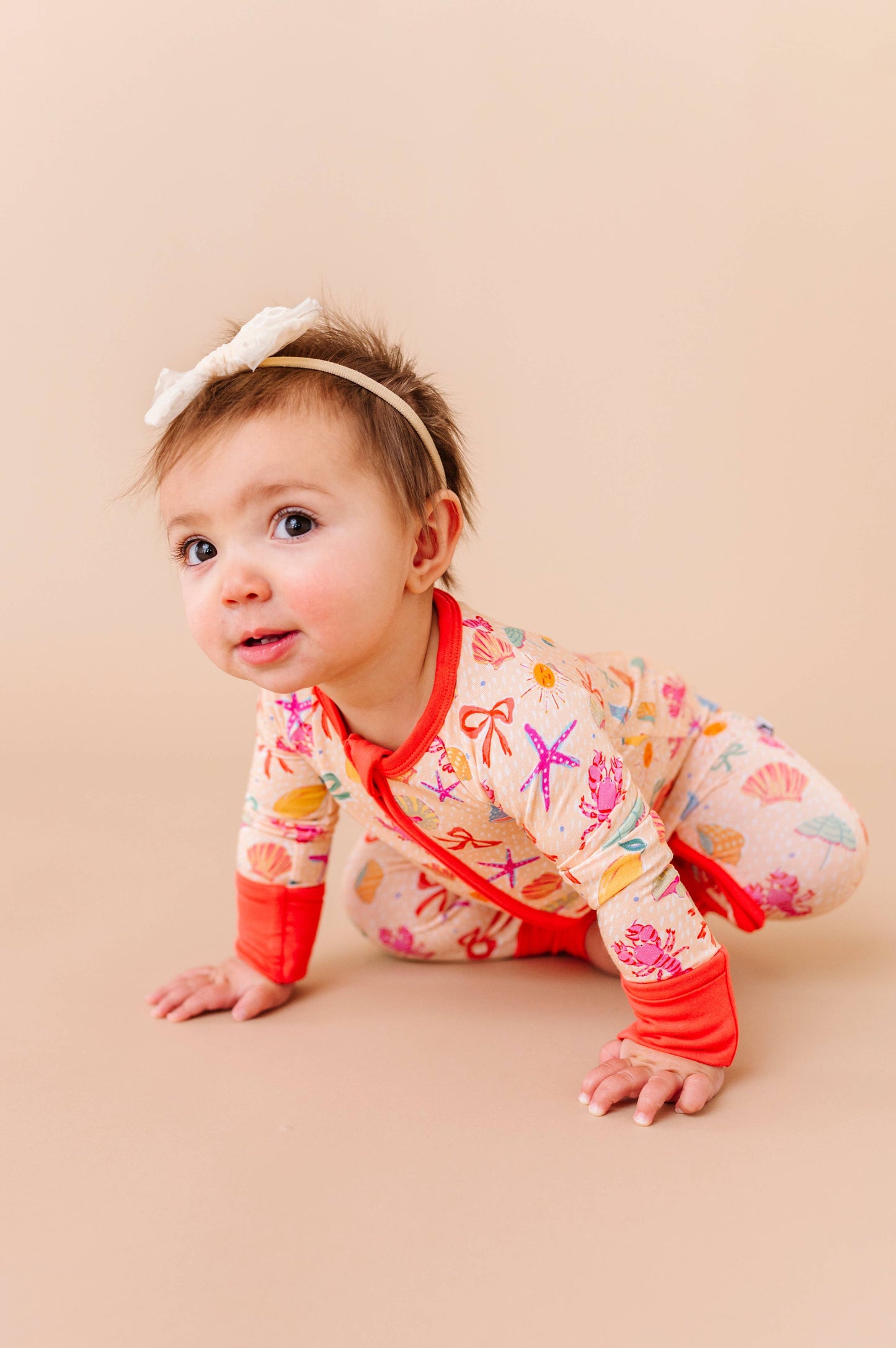 Shell We Go to Bed Pink Convertible Footies