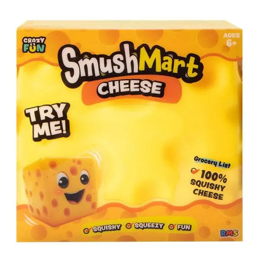Crazy Fun RMS SmushMart Cheese Squish Toy *Authentic*