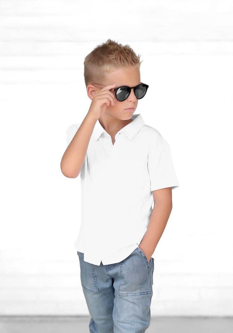 BAMBOO RIBBED BUTTON UP - WHITE: 6