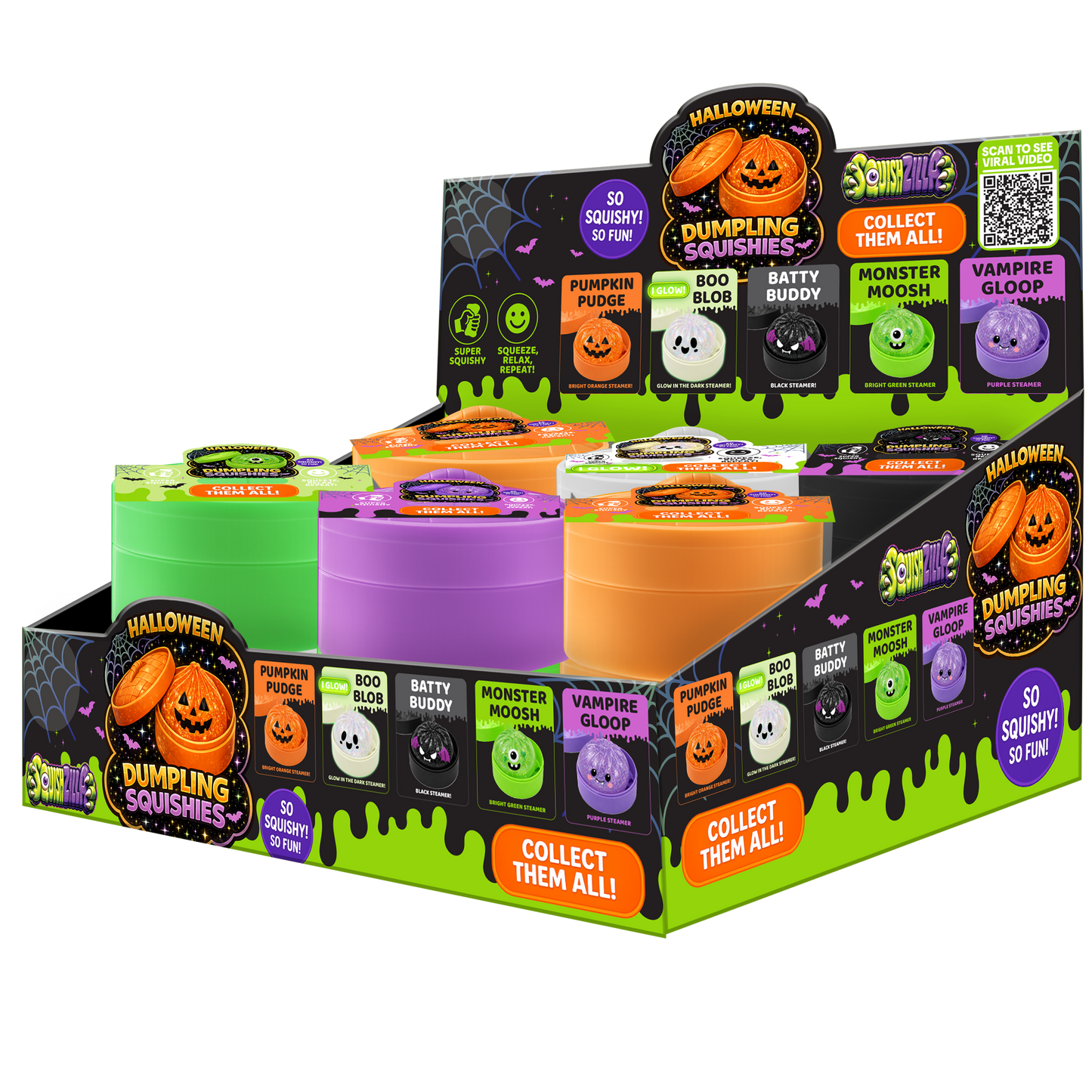 Fun Doh Halloween Mystery Dumpling Squishy - 12/Display: Wholesale Price