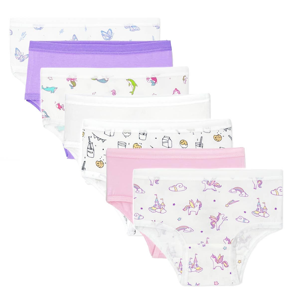 Girl's Bamboo Underwear 7-Pack: 2/3 T