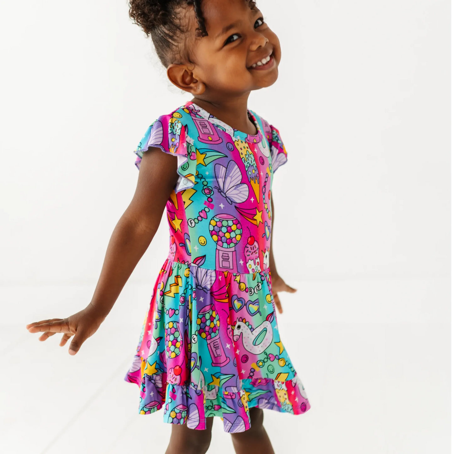 Rocket Lion Twirl Dress: 2T