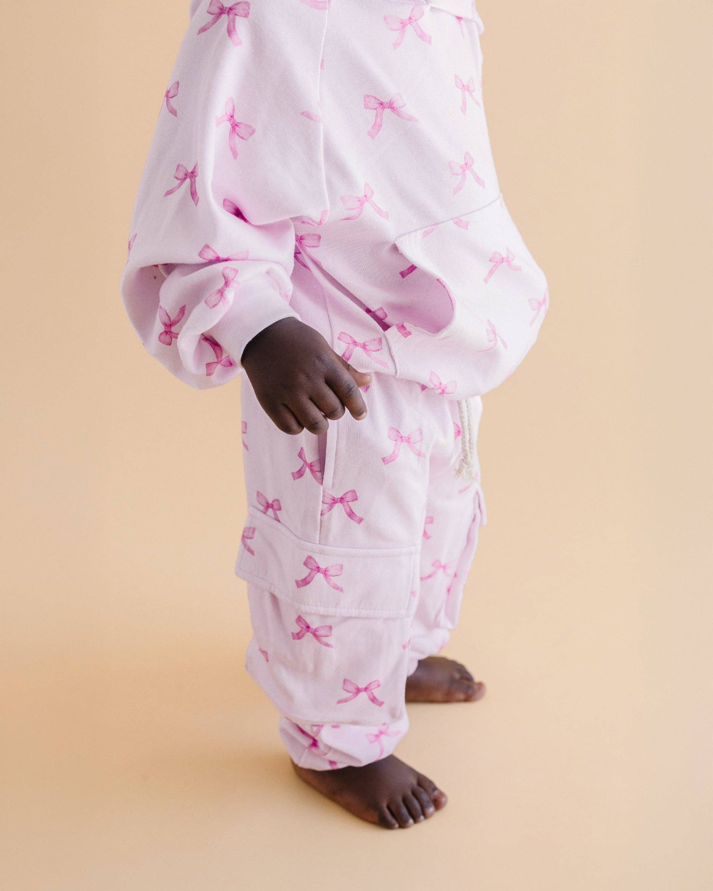 Cargo Baby & Kids Jogger Set | Pink Bows: 5T